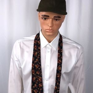 BROTHER'S HAND MADE FLORAL DESIGN 100% SILK TIE